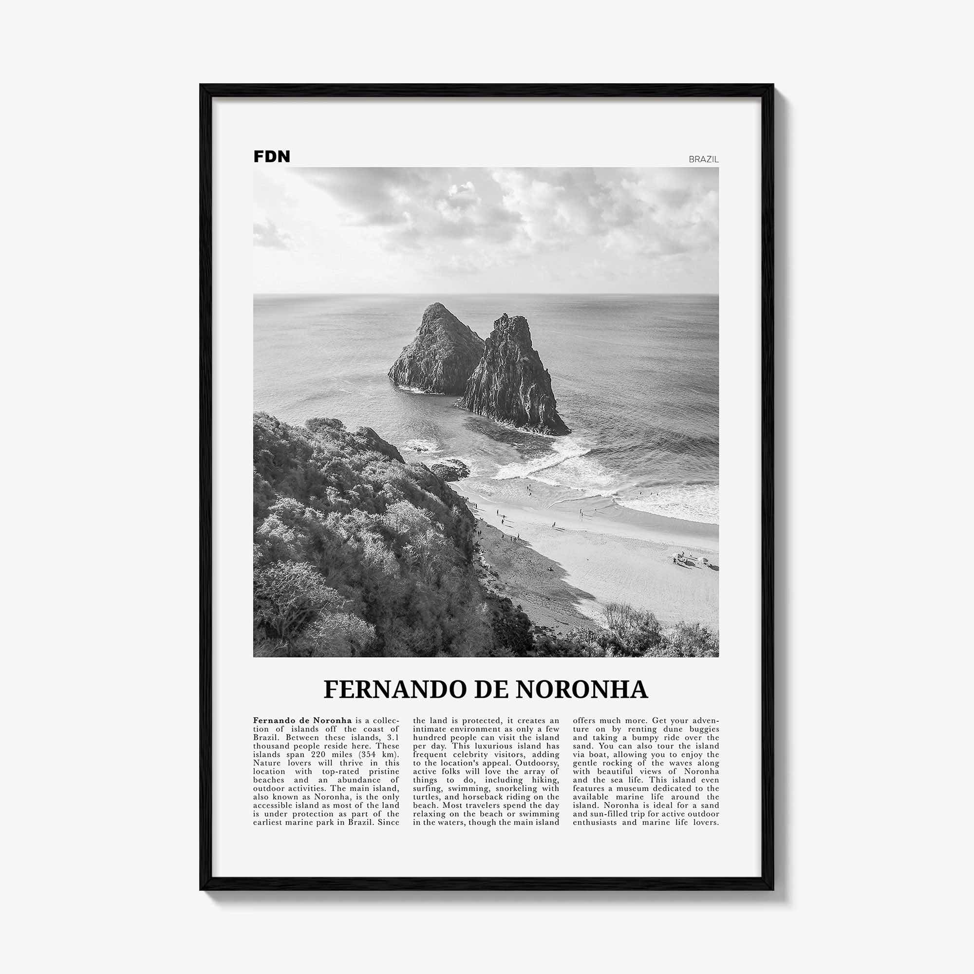 Fernando de Noronha Print Black and White, Fernando de Noronha Wall Art, Fernando de Noronha Poster, Fernando de Noronha Photo, Brazil