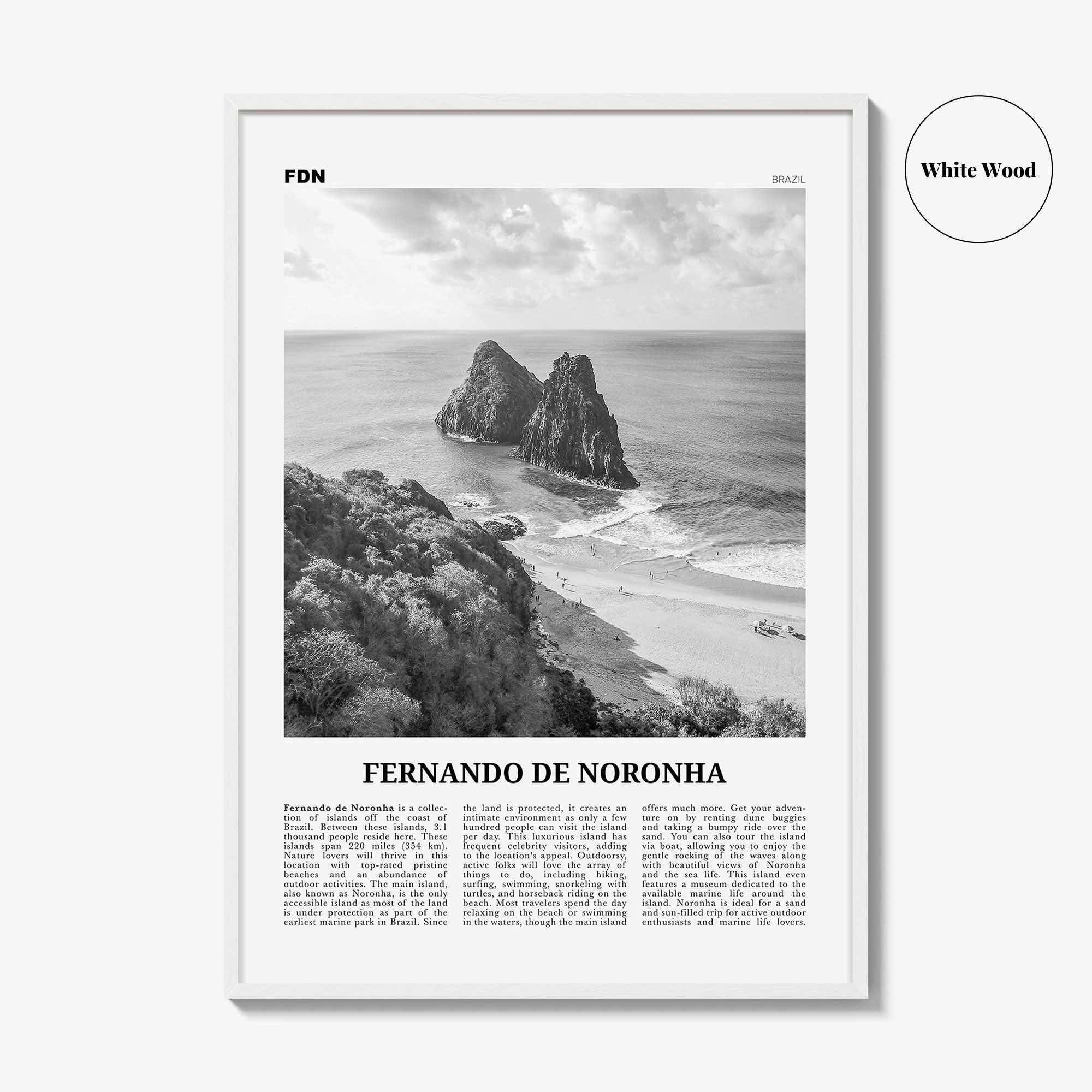 Fernando de Noronha Print Black and White, Fernando de Noronha Wall Art, Fernando de Noronha Poster, Fernando de Noronha Photo, Brazil