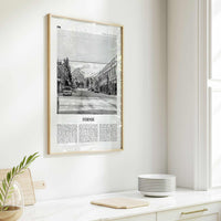 Fernie Print Black and White, Fernie Wall Art, Fernie Poster, Fernie Photo, Fernie Wall Décor, Fernie Map, British Columbia, Canada