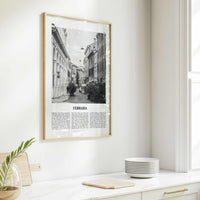 Ferrara Print Black and White, Ferrara Wall Art, Ferrara Poster, Ferrara Photo, Ferrara Wall Décor, Ferrara Map, Italy