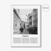 Ferrara Print Black and White, Ferrara Wall Art, Ferrara Poster, Ferrara Photo, Ferrara Wall Décor, Ferrara Map, Italy