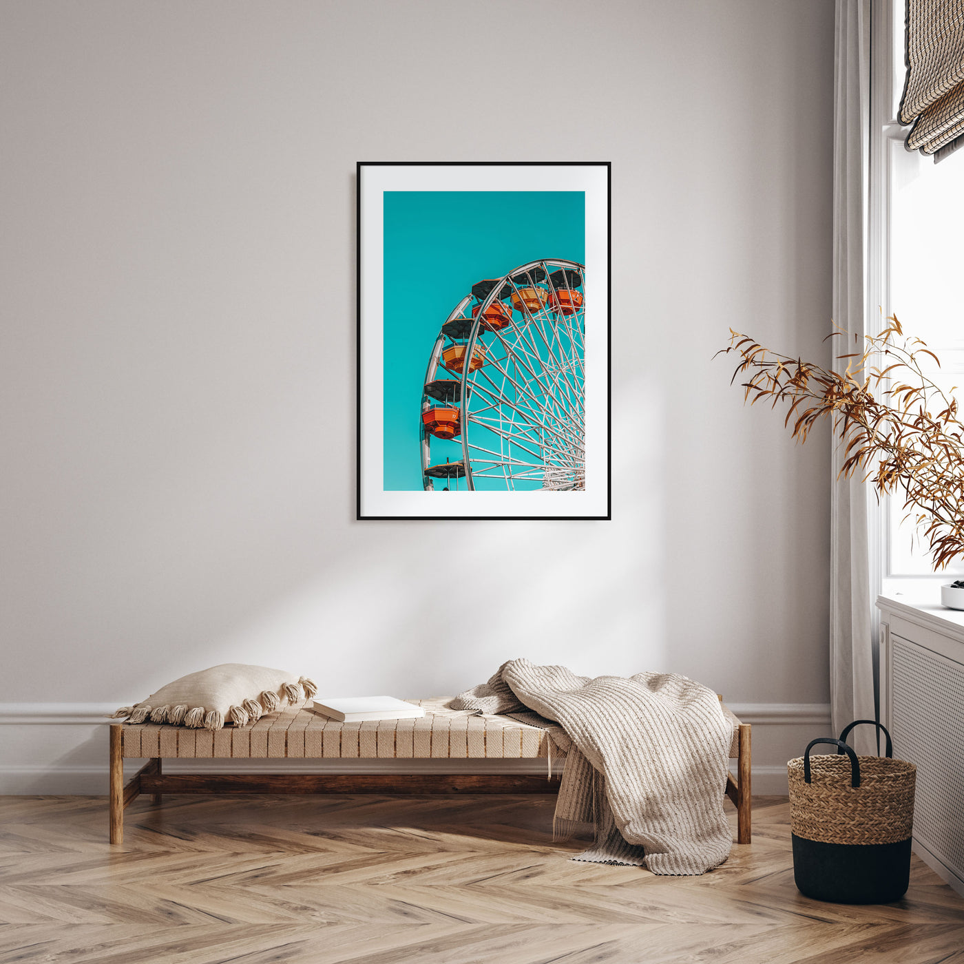Ferris Wheel Photo Color Poster