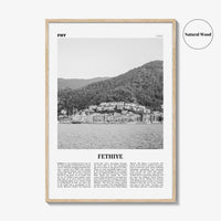 Fethiye Print Black and White, Fethiye Wall Art, Fethiye Poster, Fethiye Photo, Fethiye Wall Décor, Turkey, Europe, Türkiye, Turkish
