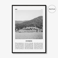 Fethiye Print Black and White, Fethiye Wall Art, Fethiye Poster, Fethiye Photo, Fethiye Wall Décor, Turkey, Europe, Türkiye, Turkish
