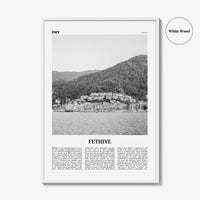 Fethiye Print Black and White, Fethiye Wall Art, Fethiye Poster, Fethiye Photo, Fethiye Wall Décor, Turkey, Europe, Türkiye, Turkish