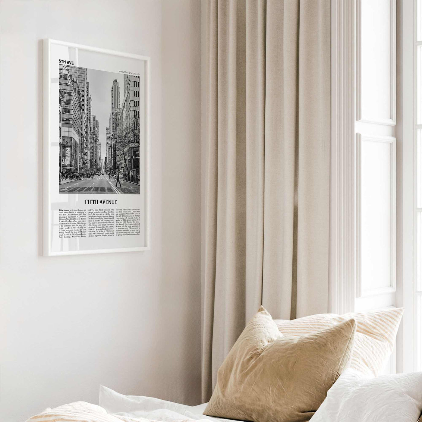 Fifth Avenue Print Black and White, 5th Avenue Wall Art, 5th Avenue Poster, 5th Avenue Photo, 5th Avenue Wall Décor, New York, United States