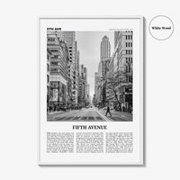Fifth Avenue Print Black and White, 5th Avenue Wall Art, 5th Avenue Poster, 5th Avenue Photo, 5th Avenue Wall Décor, New York, United States