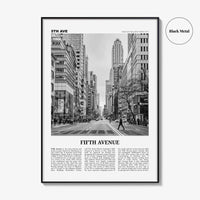 Fifth Avenue Print Black and White, 5th Avenue Wall Art, 5th Avenue Poster, 5th Avenue Photo, 5th Avenue Wall Décor, New York, United States
