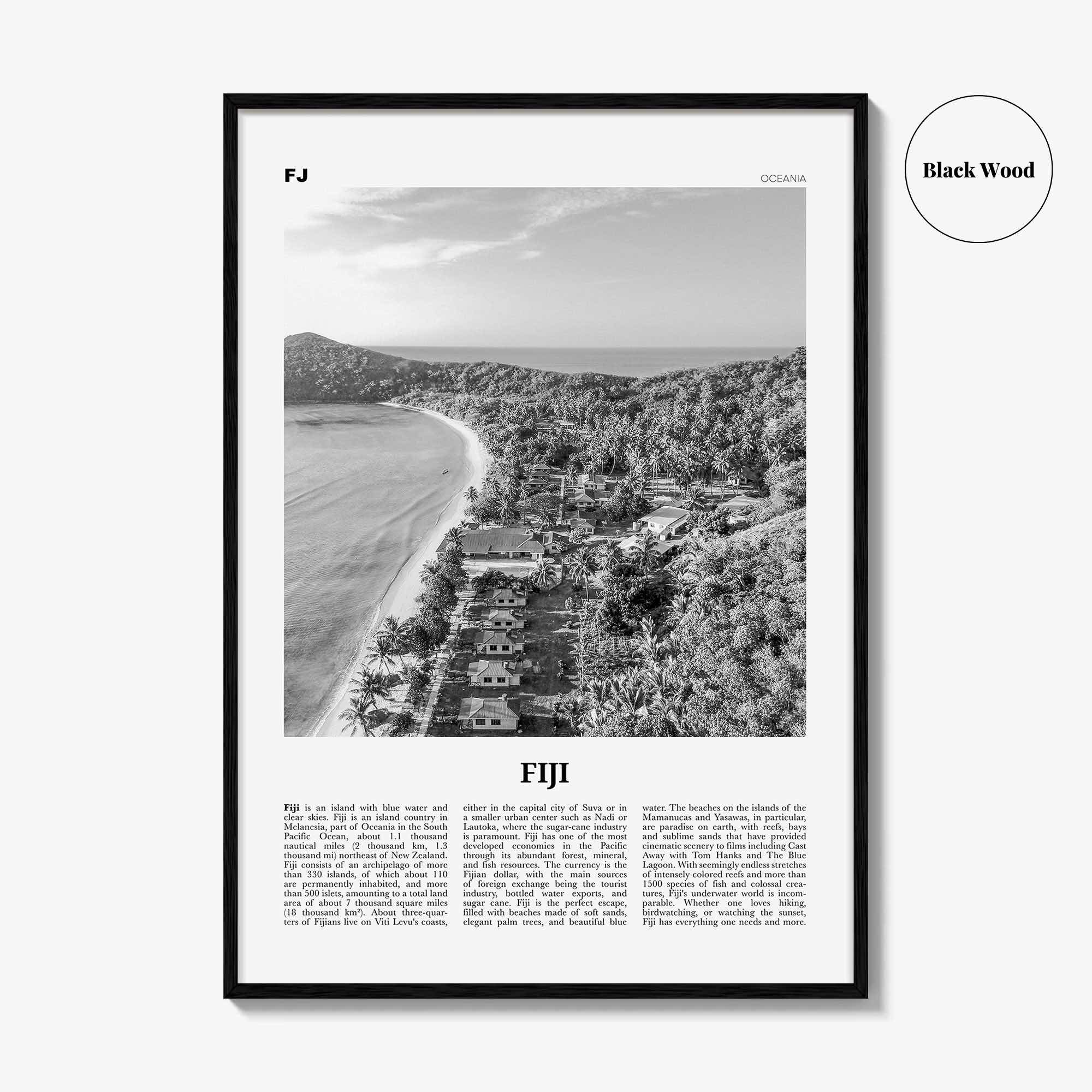 Fiji Print Black and White No 2, Fiji Wall Art, Fiji Poster, Fiji Photo, Fiji Wall Decor, Suva Print, Vanuatu Art, Viti, Levu, Suva
