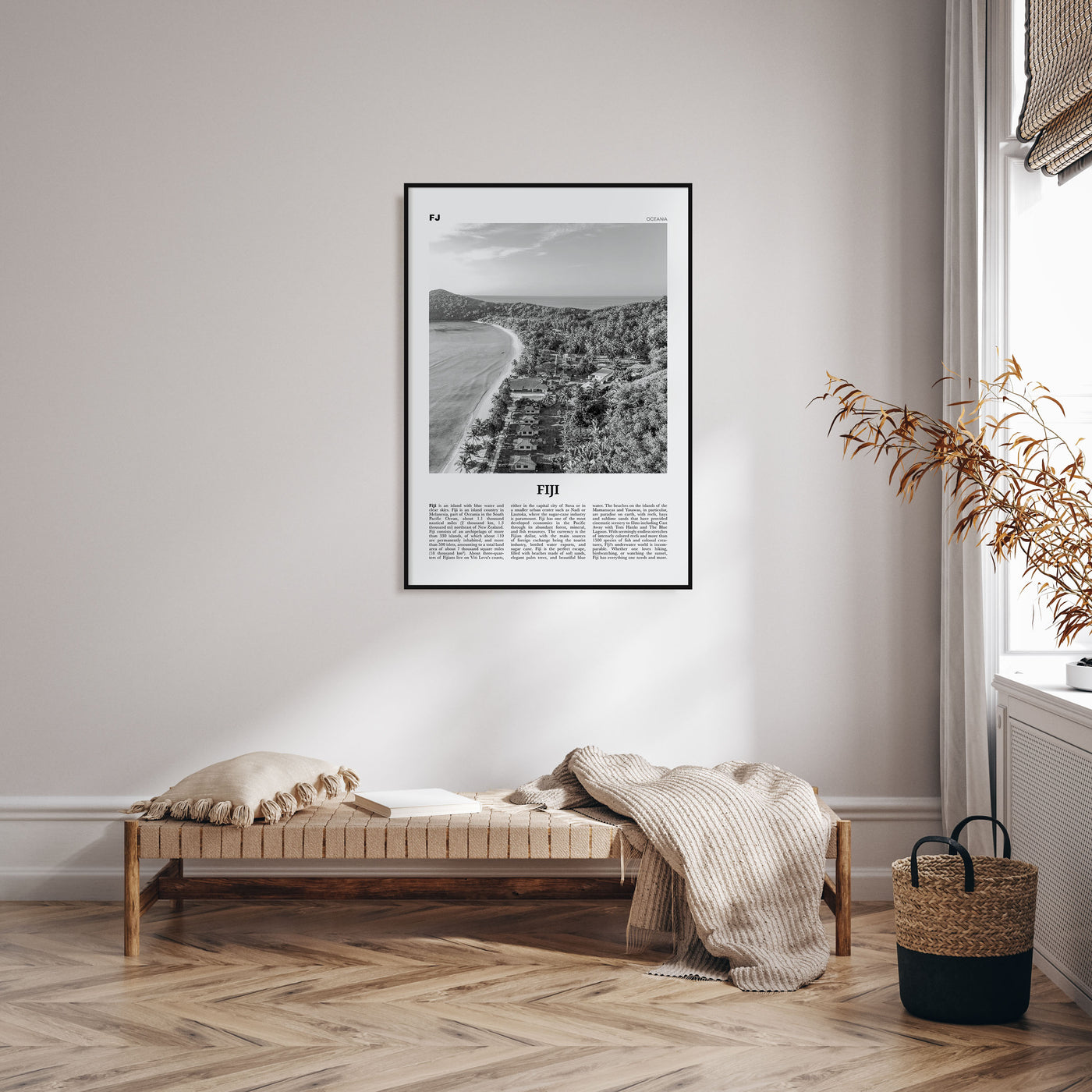 Fiji Travel B&W No 2 Poster