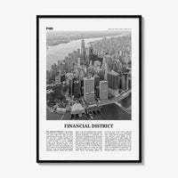 Financial District Print Black and White New York City, Financial District Wall Art, Financial District Poster, Financial District Photo
