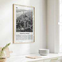 Financial District Print Black and White New York City, Financial District Wall Art, Financial District Poster, Financial District Photo