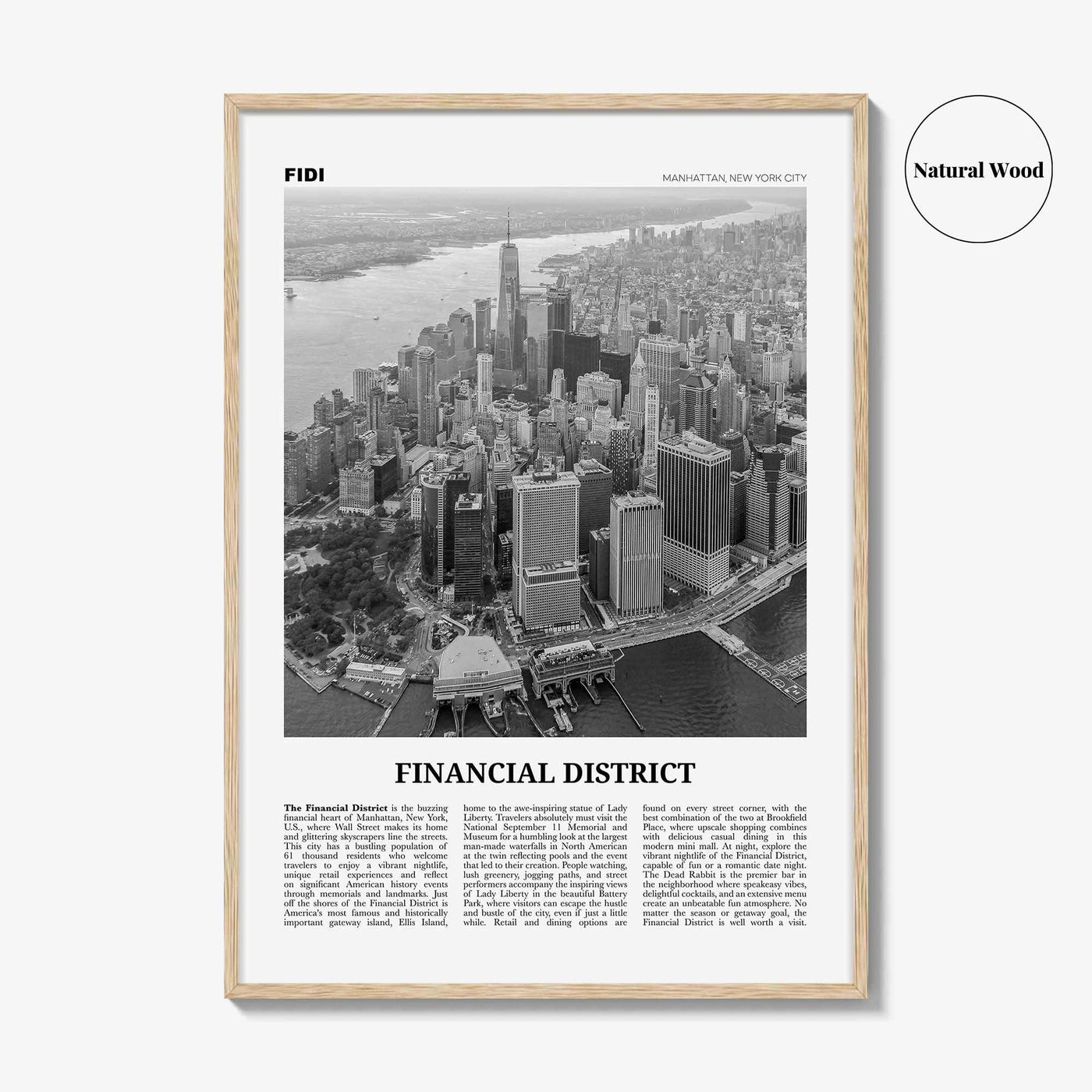 Financial District Print Black and White New York City, Financial District Wall Art, Financial District Poster, Financial District Photo