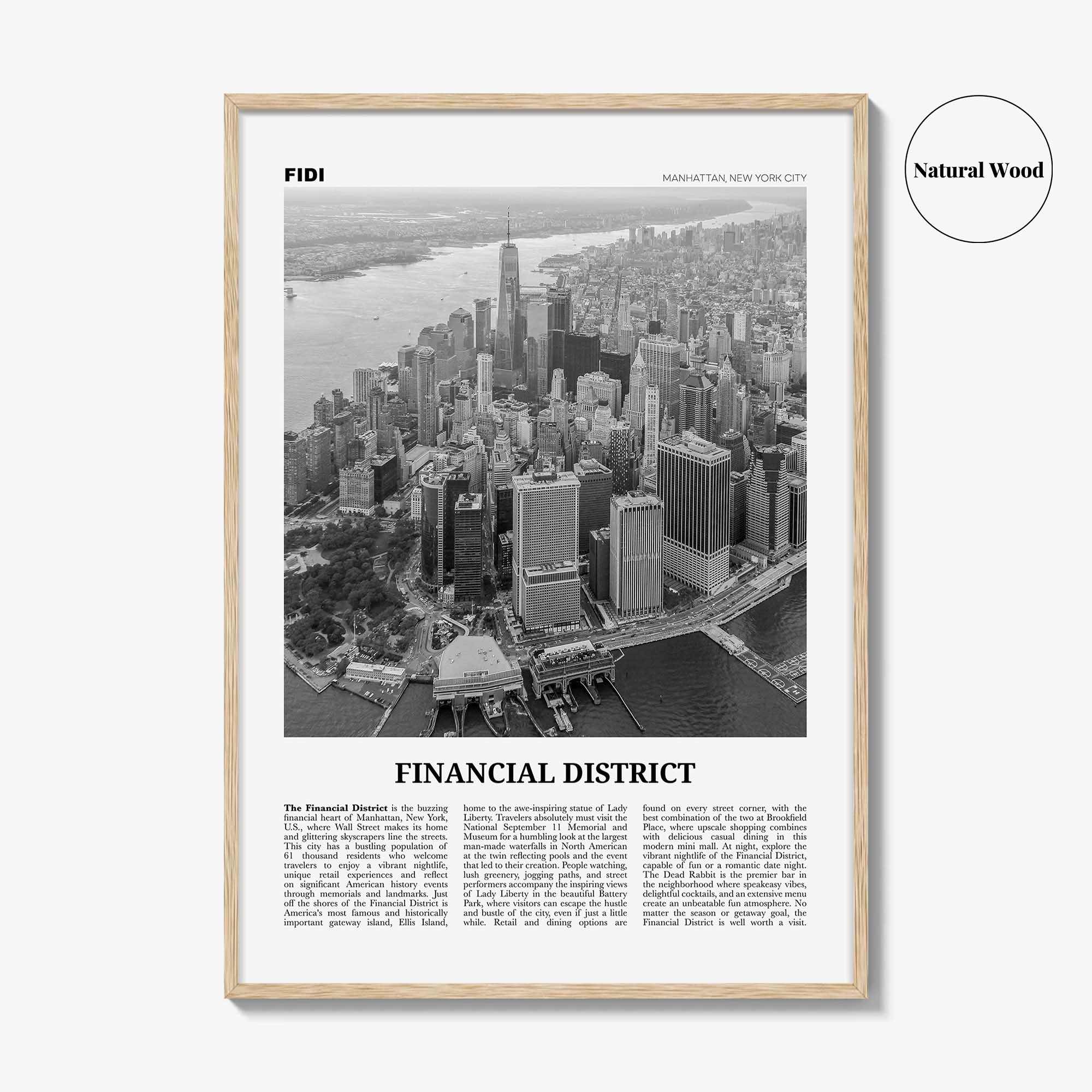 Financial District Print Black and White New York City, Financial District Wall Art, Financial District Poster, Financial District Photo