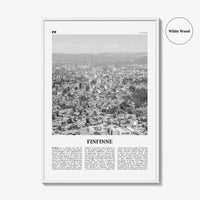 Finfinne Print Black and White, Finfinne Wall Art, Finfinne Poster, Finfinne Photo, Finfinne Wall Décor, Finfinne Map, Addis Ababa, Ethiopia
