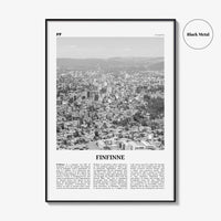 Finfinne Print Black and White, Finfinne Wall Art, Finfinne Poster, Finfinne Photo, Finfinne Wall Décor, Finfinne Map, Addis Ababa, Ethiopia