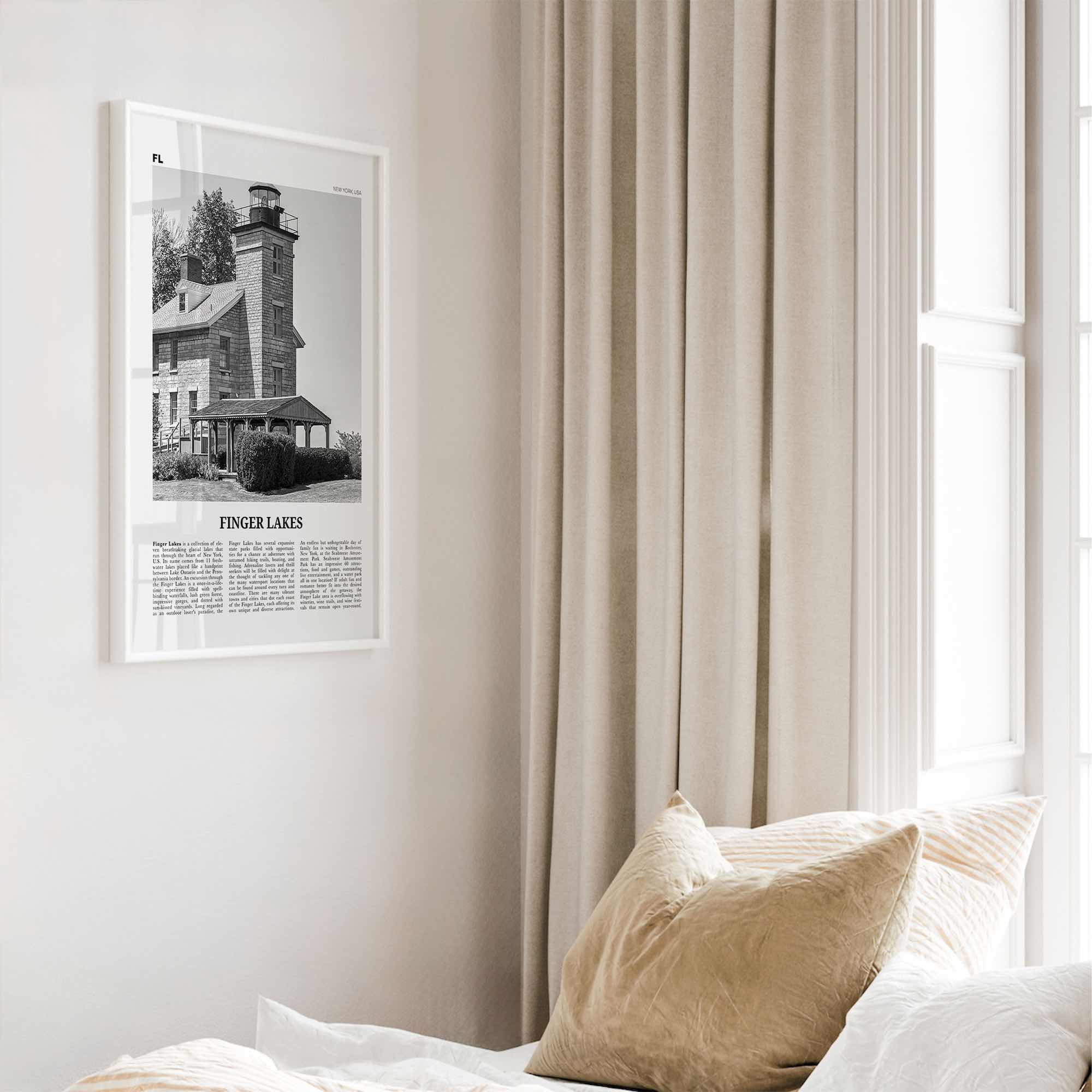 Finger Lakes Print Black and White, Finger Lakes Wall Art, Finger Lakes Poster, Finger Lakes Photo, Finger Lakes Wall Décor, New York, USA