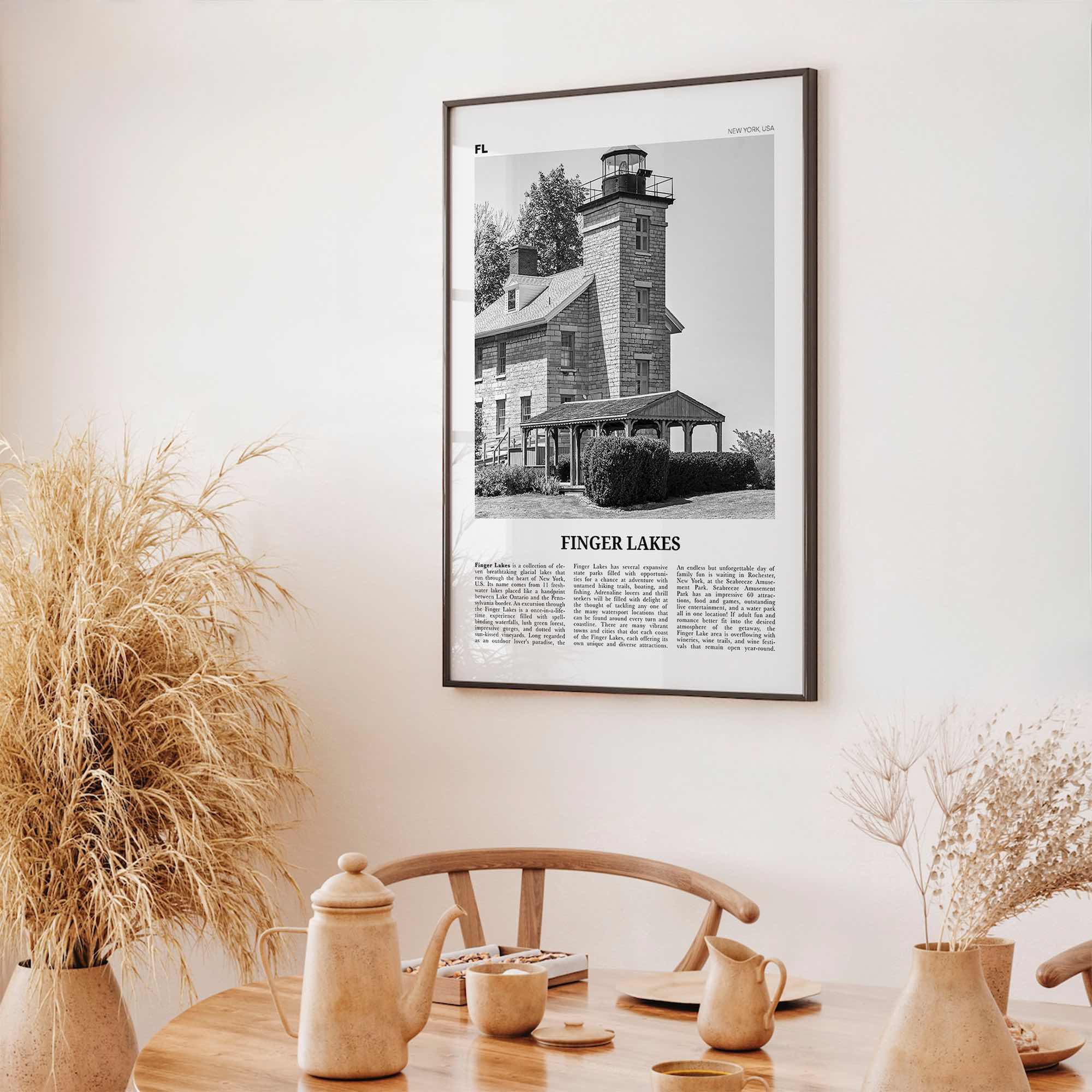 Finger Lakes Print Black and White, Finger Lakes Wall Art, Finger Lakes Poster, Finger Lakes Photo, Finger Lakes Wall Décor, New York, USA