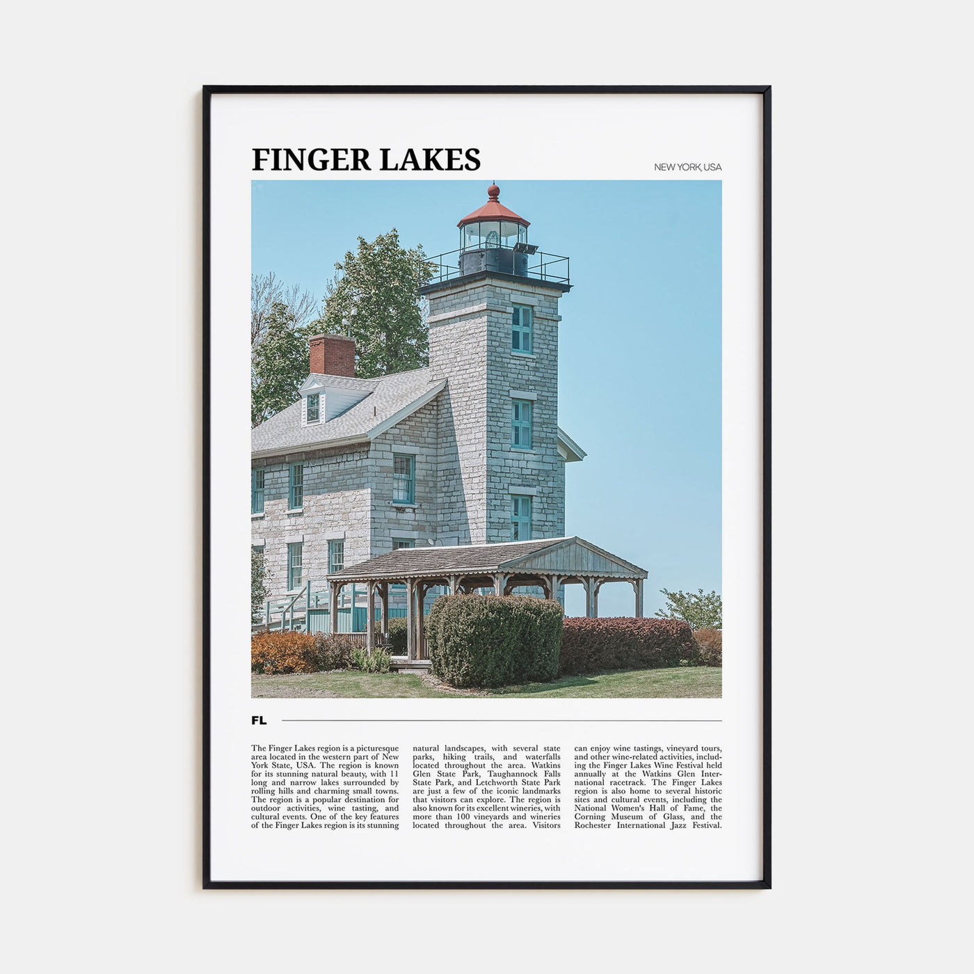Finger Lakes Travel Color Poster