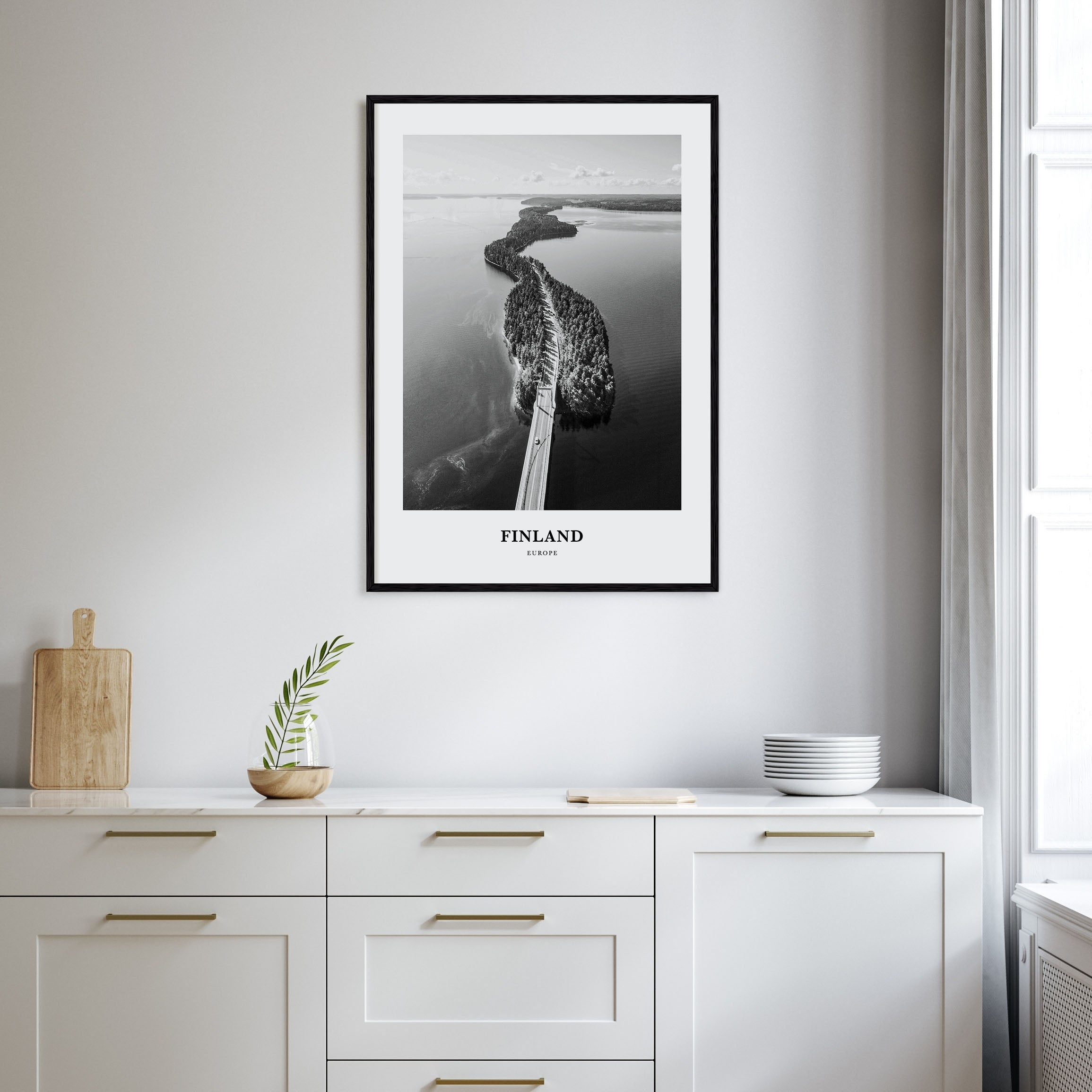 Finland Portrait B&W Poster