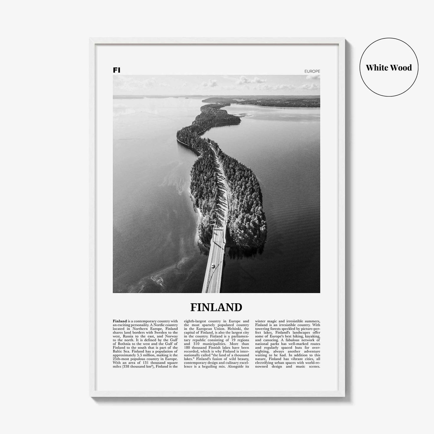 Finland Print Black and White, Finland Wall Art, Finland Poster, Finland Photo, Finland Decor, Suomi, Suomen, Scandinavian, Helsinki, Europe