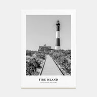 Fire Island Portrait B&W Poster