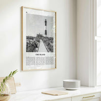 Fire Island Print Black and White, Fire Island Wall Art, Fire Island Poster, Fire Island Photo, Fire Island Wall Décor, Long Island, USA