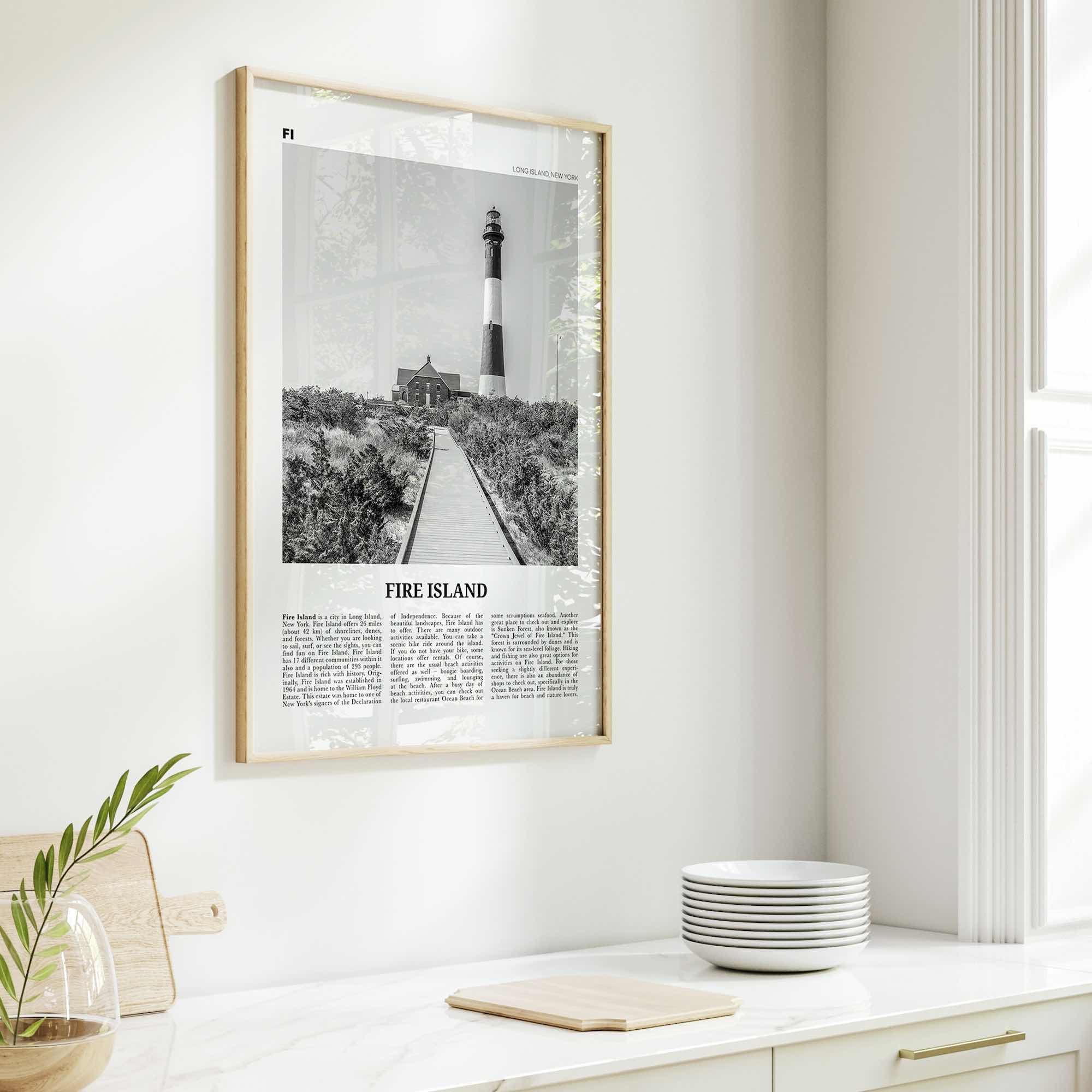 Fire Island Print Black and White, Fire Island Wall Art, Fire Island Poster, Fire Island Photo, Fire Island Wall Décor, Long Island, USA