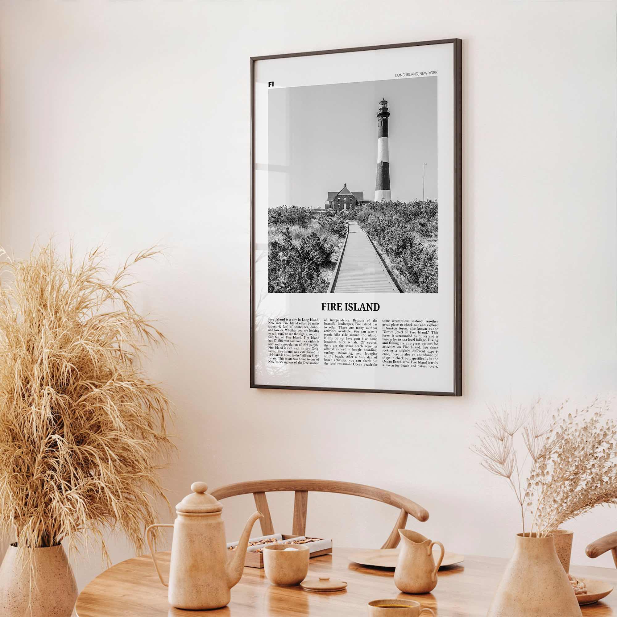 Fire Island Print Black and White, Fire Island Wall Art, Fire Island Poster, Fire Island Photo, Fire Island Wall Décor, Long Island, USA