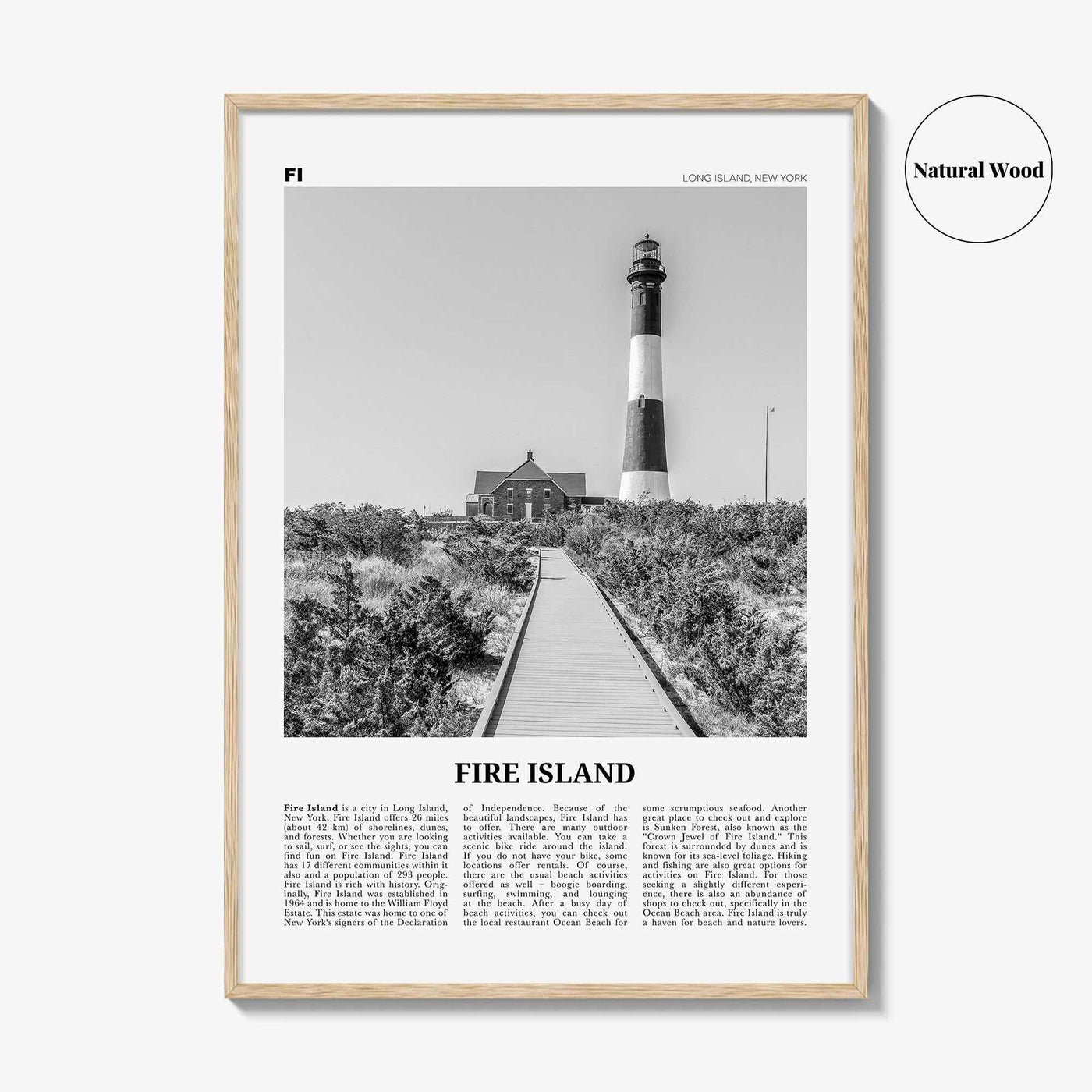 Fire Island Print Black and White, Fire Island Wall Art, Fire Island Poster, Fire Island Photo, Fire Island Wall Décor, Long Island, USA