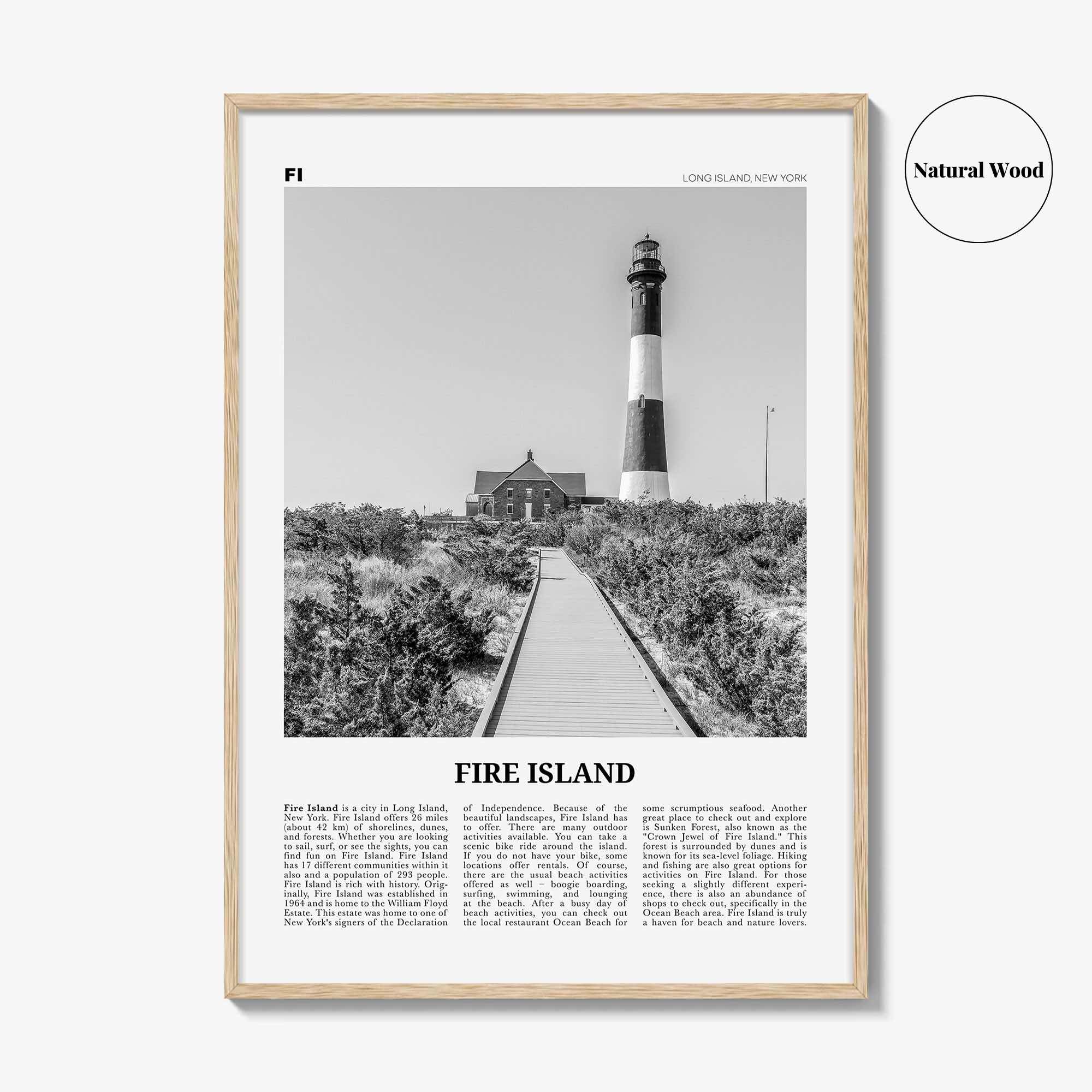 Fire Island Print Black and White, Fire Island Wall Art, Fire Island Poster, Fire Island Photo, Fire Island Wall Décor, Long Island, USA