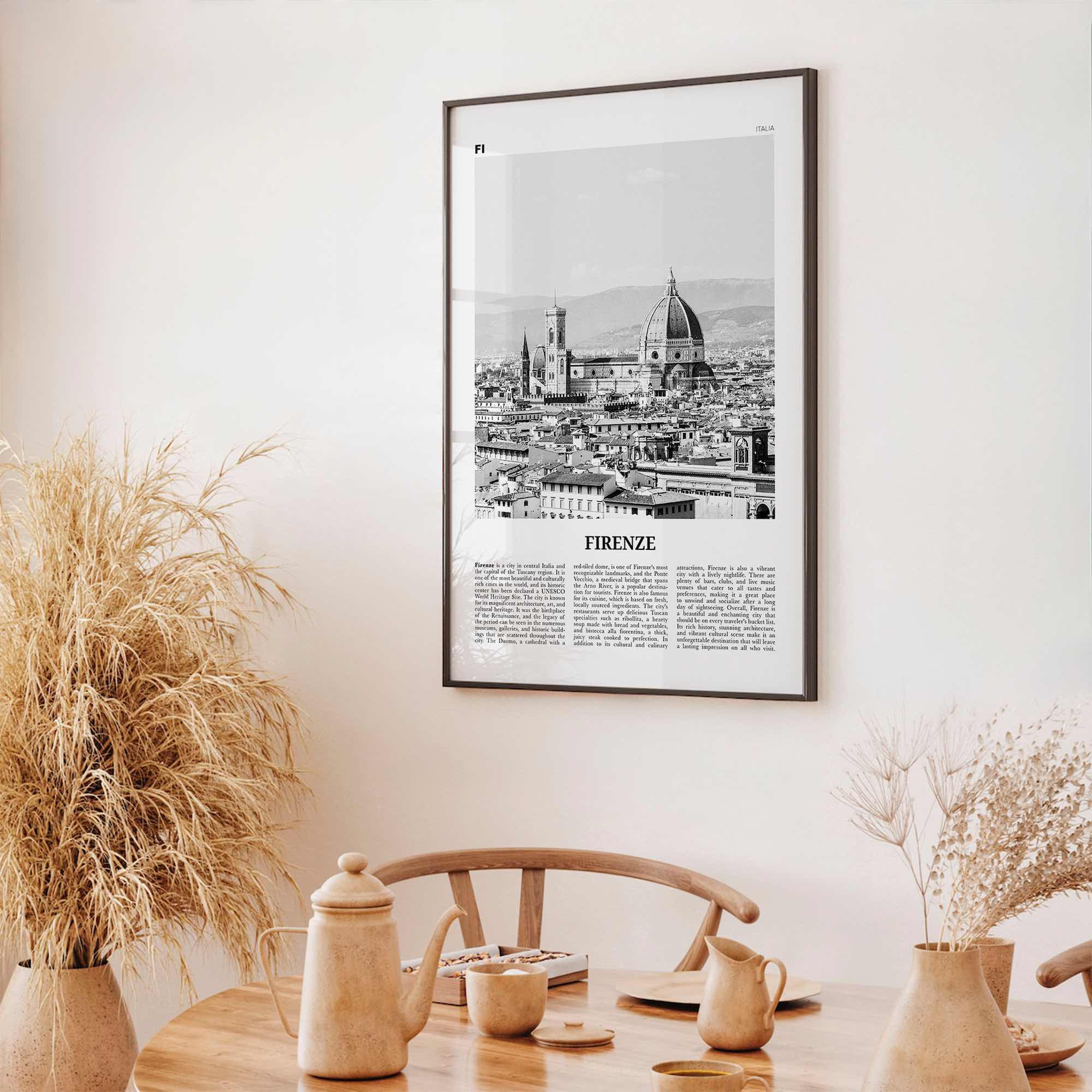 Firenze Print Black and White, Firenze Wall Art, Firenze Poster, Firenze Photo, Firenze Wall Décor, Firenze Map, Italia