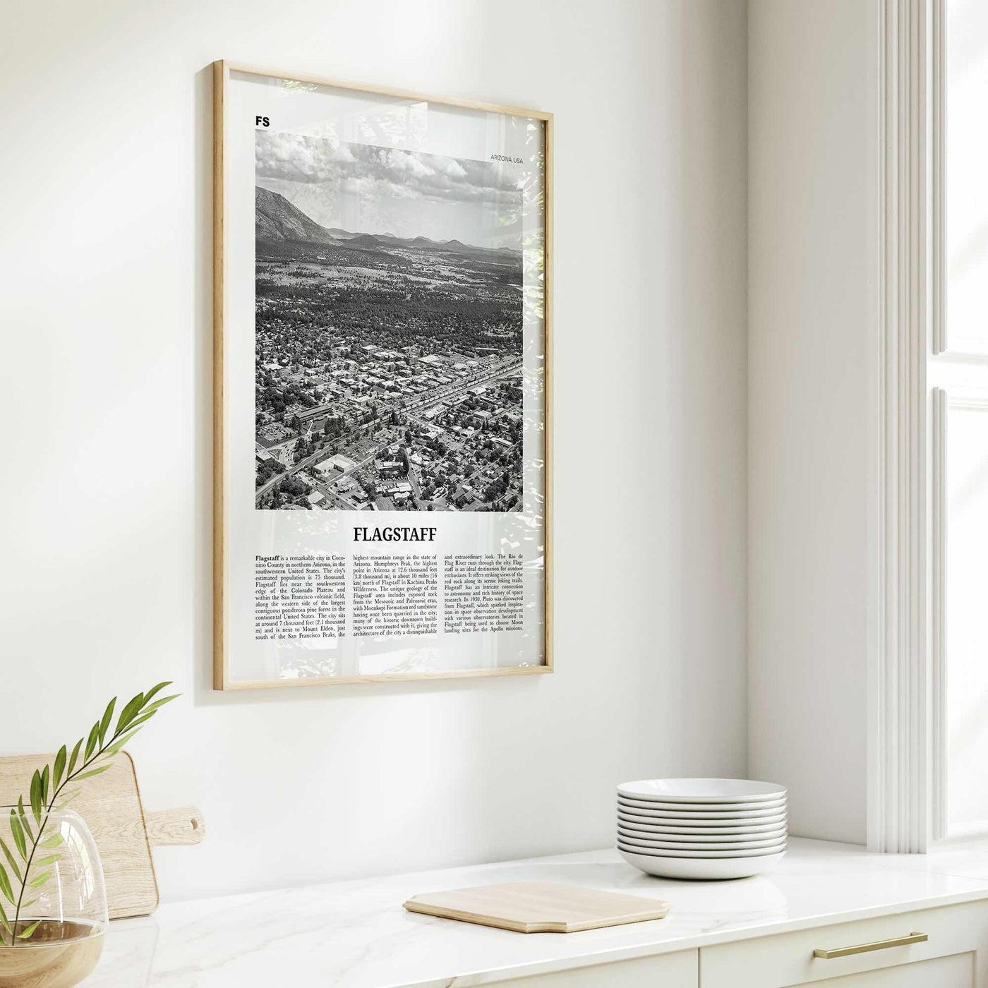 Flagstaff Print Black and White, Flagstaff Wall Art, Flagstaff Poster, Flagstaff Photo, Flagstaff Wall Décor, Arizona, USA United States