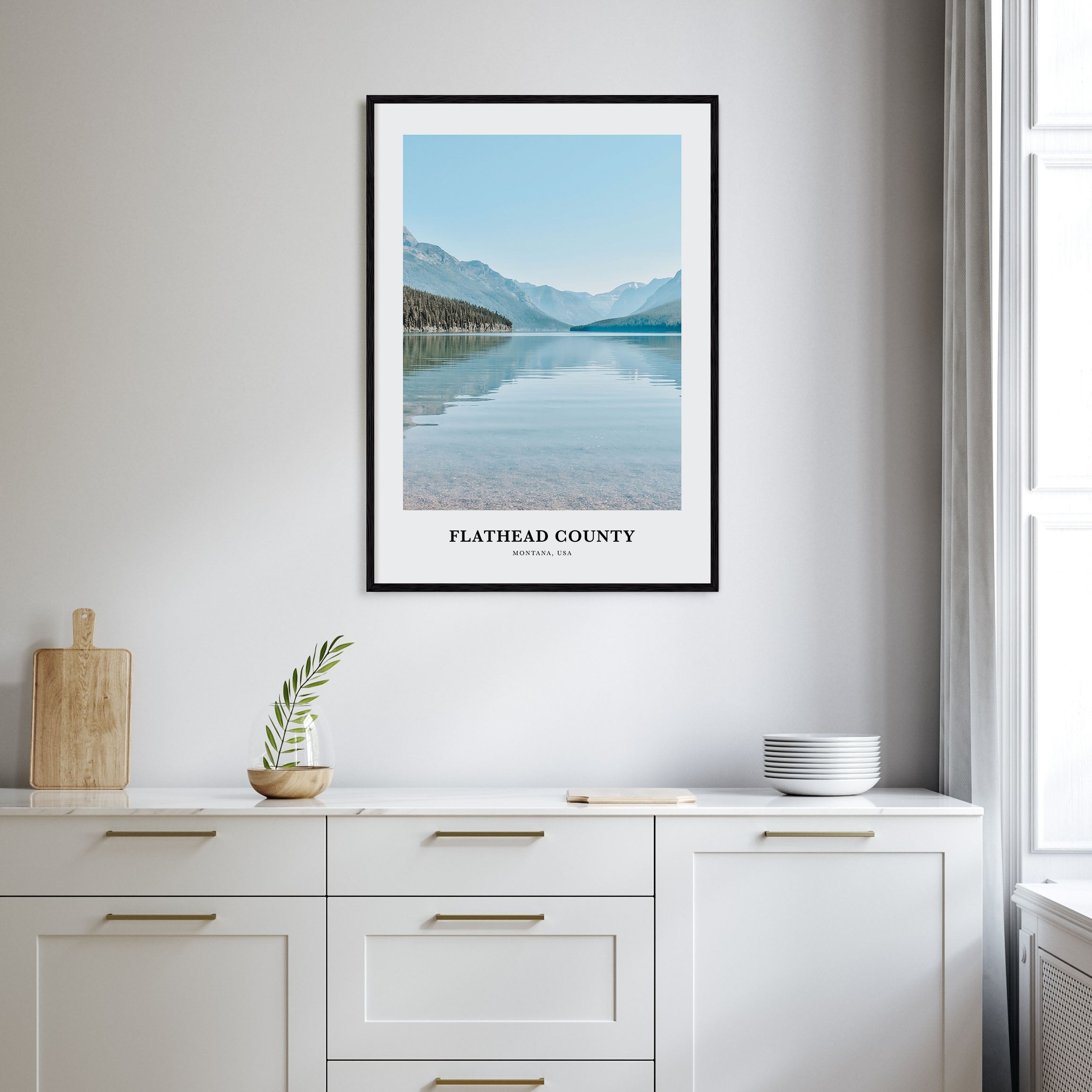 Flathead County Portrait Color Poster