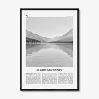 Flathead County Print Black and White, Flathead County Wall Art, Flathead County Poster, Flathead Photo, Flathead Wall Décor, Flathead Map