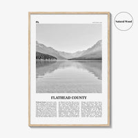 Flathead County Print Black and White, Flathead County Wall Art, Flathead County Poster, Flathead Photo, Flathead Wall Décor, Flathead Map