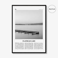 Flathead Lake Print Black and White, Flathead Lake Wall Art, Flathead Lake Poster, Flathead Lake Photo, Flathead Lake Décor, United States