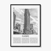 Flatiron Print Black and White, Flatiron Wall Art, Flatiron Poster, Flatiron Photo, Flatiron Wall Décor, Manhattan, New York, USA