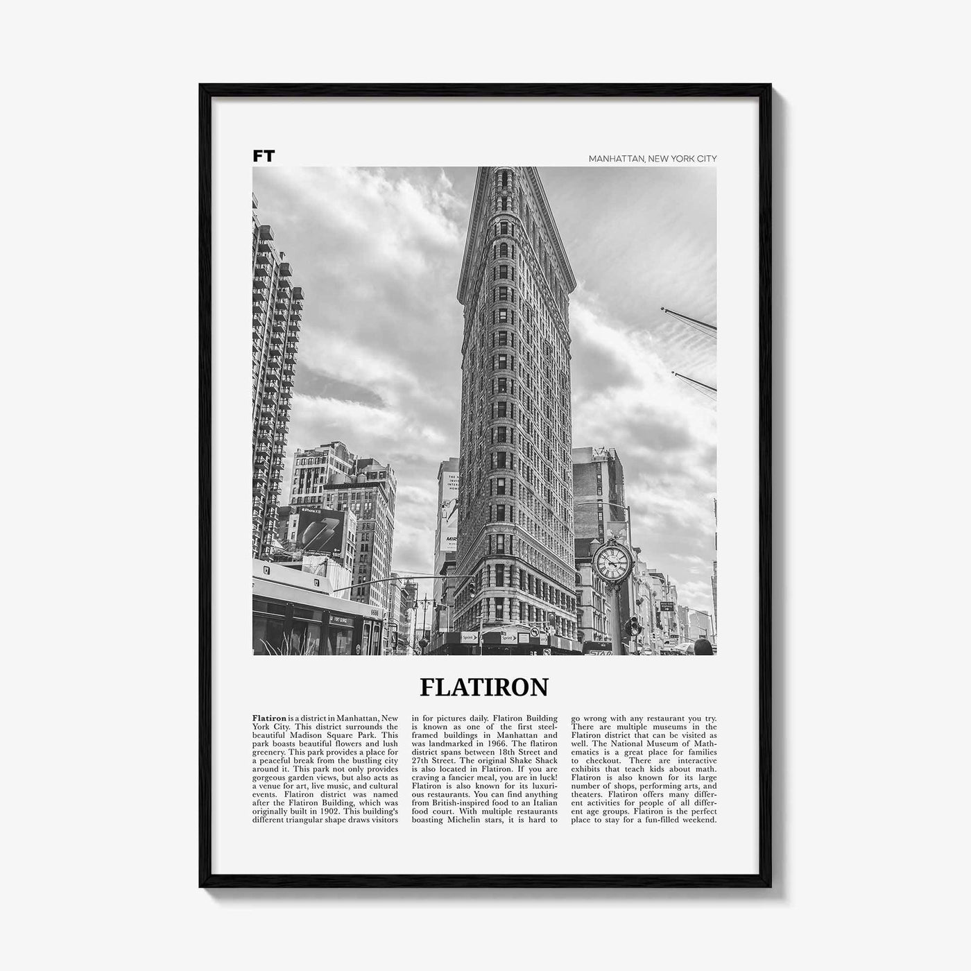 Flatiron Print Black and White, Flatiron Wall Art, Flatiron Poster, Flatiron Photo, Flatiron Wall Décor, Manhattan, New York, USA