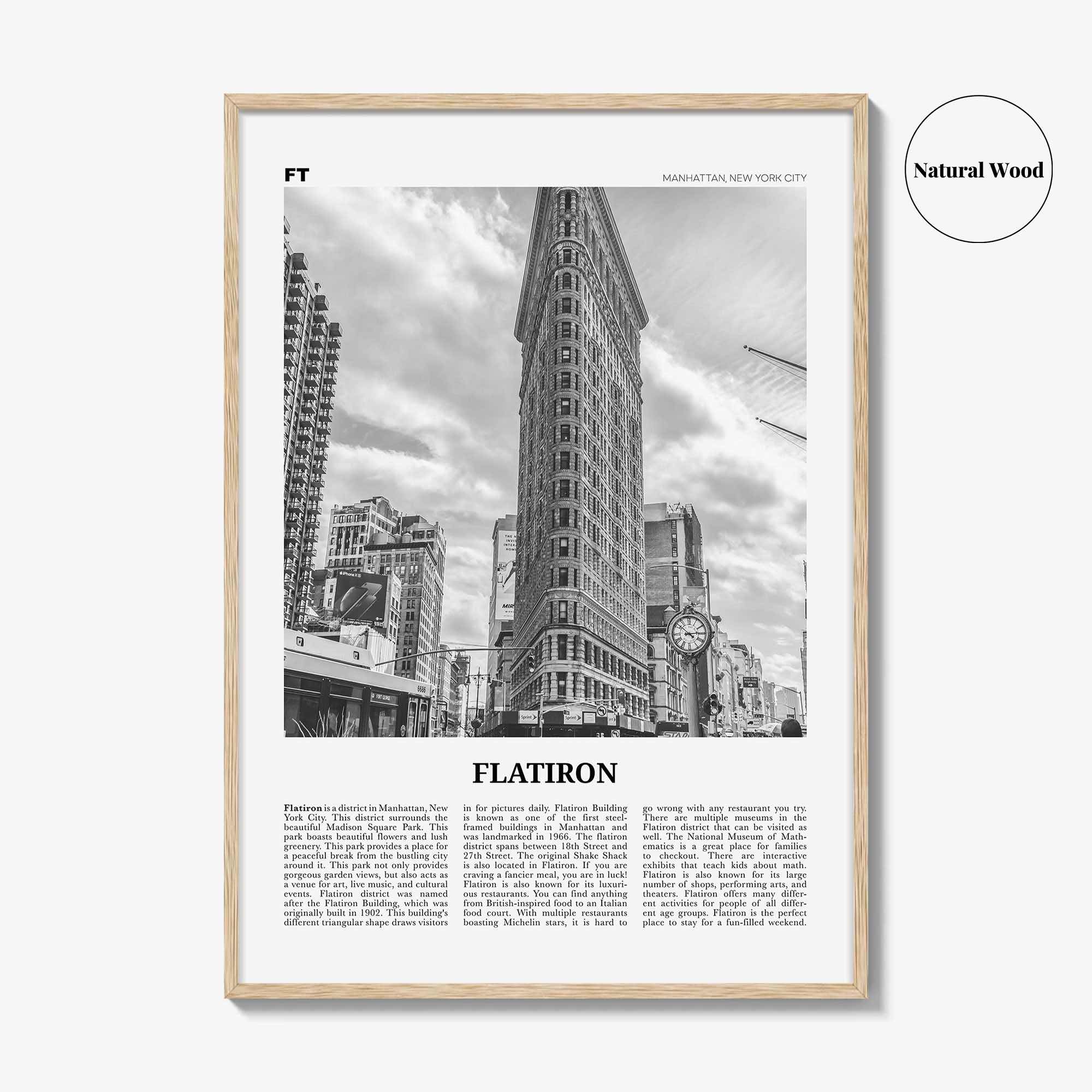 Flatiron Print Black and White, Flatiron Wall Art, Flatiron Poster, Flatiron Photo, Flatiron Wall Décor, Manhattan, New York, USA