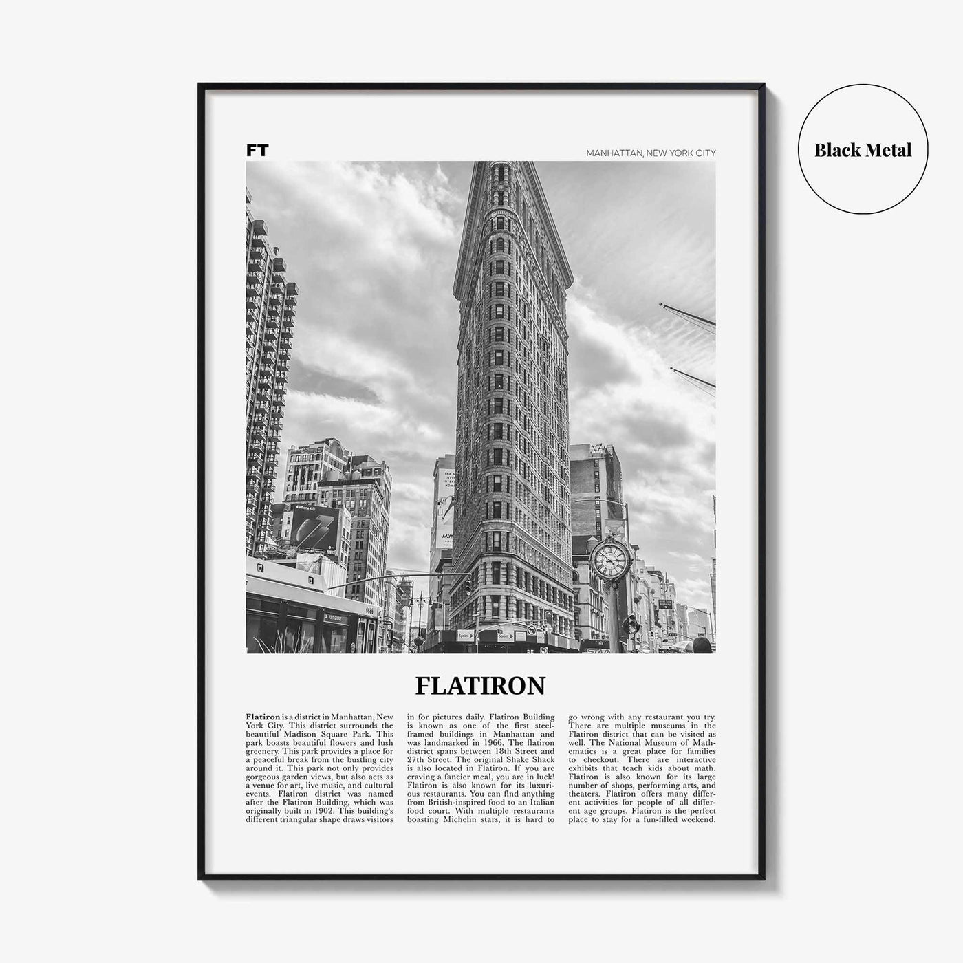 Flatiron Print Black and White, Flatiron Wall Art, Flatiron Poster, Flatiron Photo, Flatiron Wall Décor, Manhattan, New York, USA