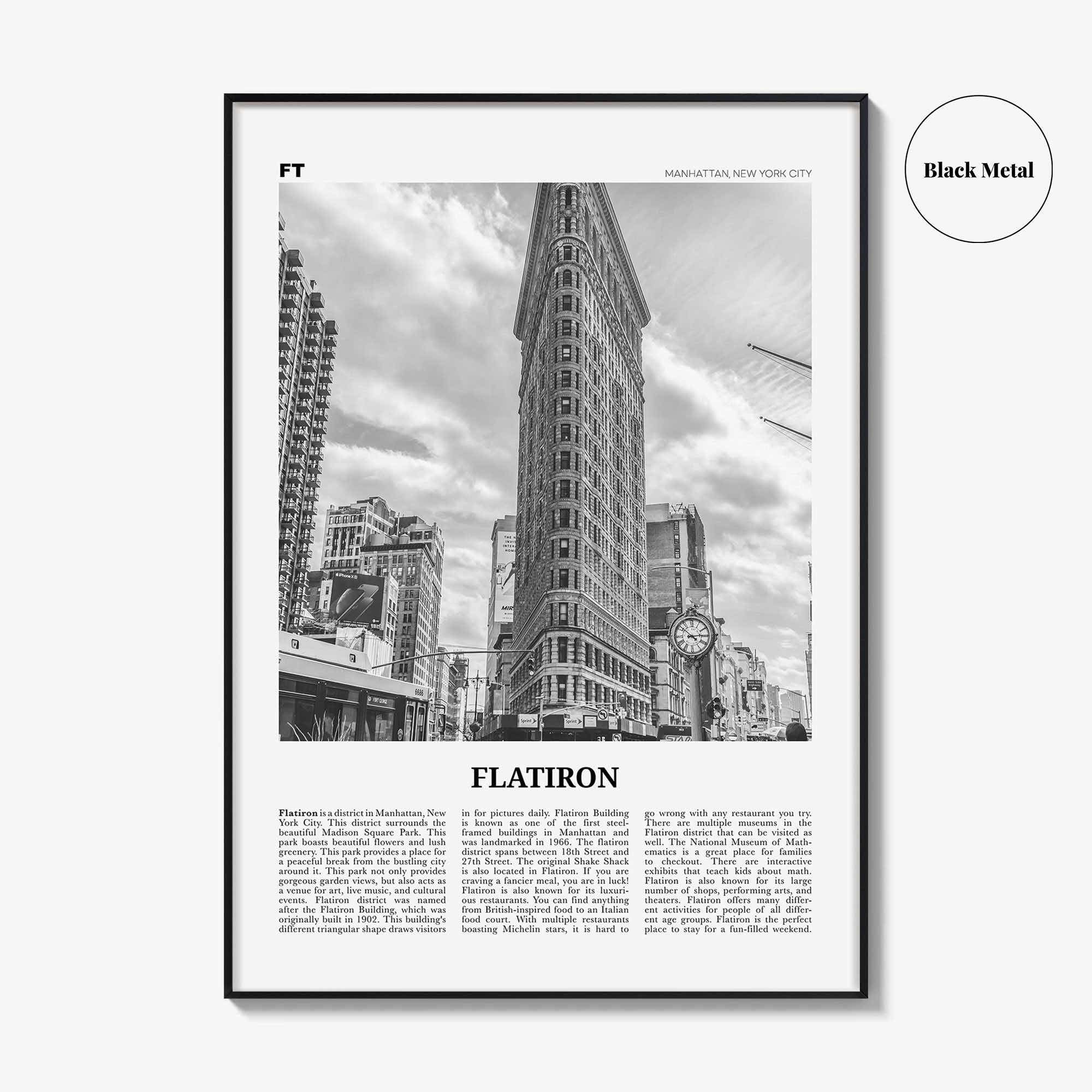 Flatiron Print Black and White, Flatiron Wall Art, Flatiron Poster, Flatiron Photo, Flatiron Wall Décor, Manhattan, New York, USA
