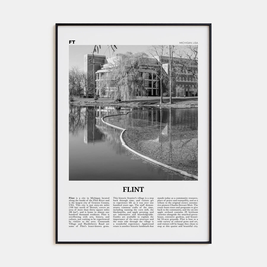 Flint Travel B&W Poster