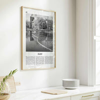 Flint Print Black and White, Flint Wall Art, Flint Poster, Flint Photo, Flint Map, Michigan, USA, United States