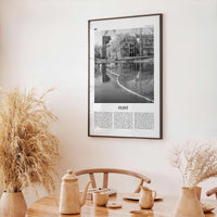 Flint Print Black and White, Flint Wall Art, Flint Poster, Flint Photo, Flint Map, Michigan, USA, United States