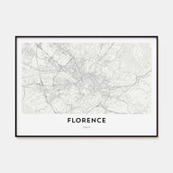 Florence Map Landscape Poster