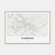 Florence Map Landscape Poster