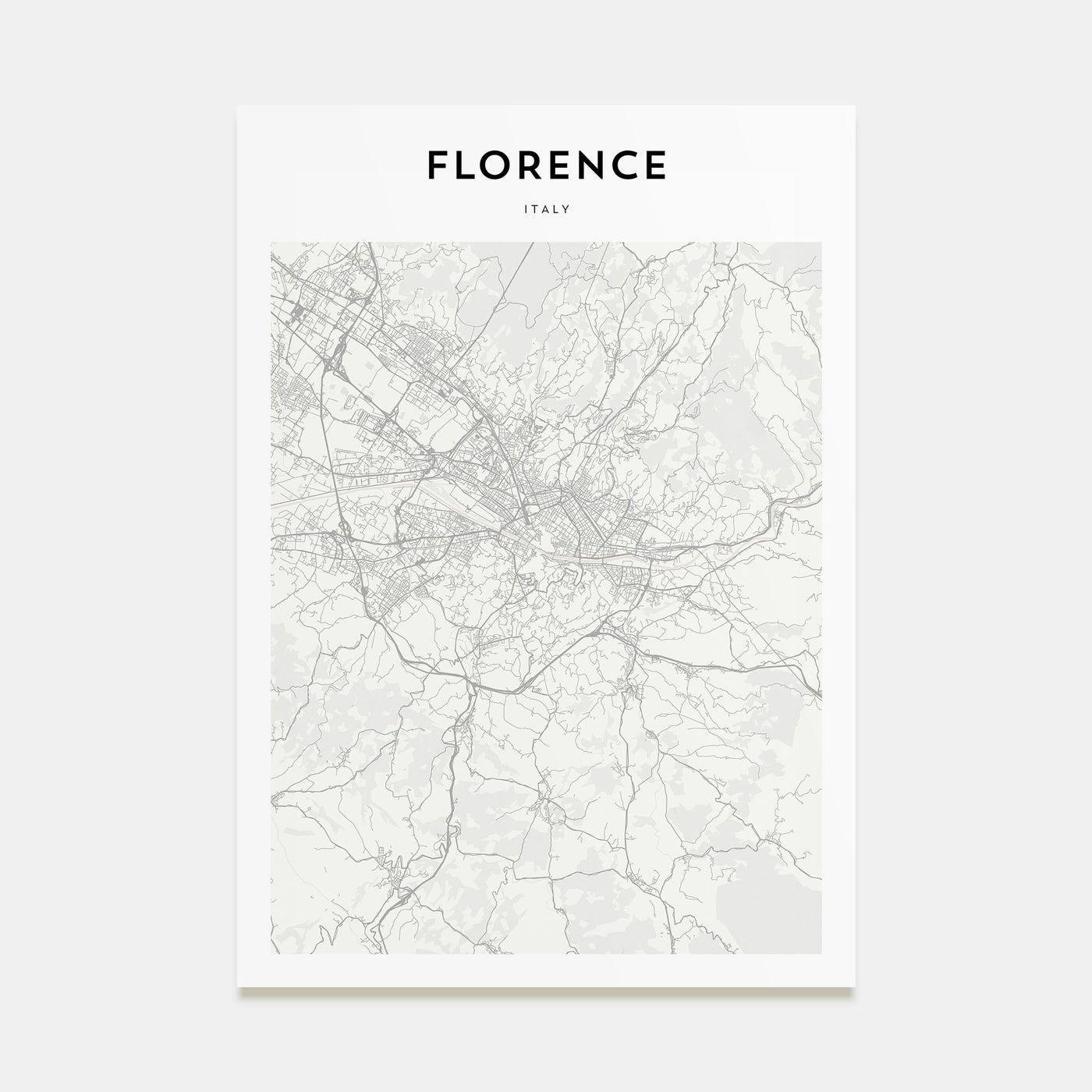 Florence Map Portrait Poster