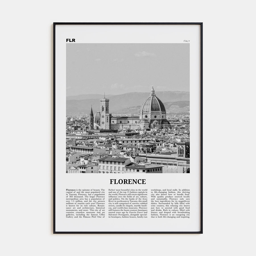 Florence Travel B&W No 1 Poster