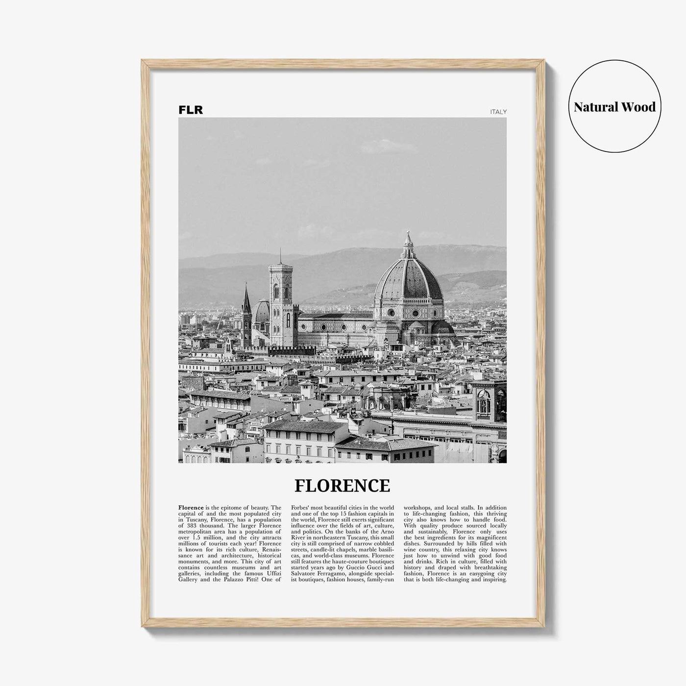 Florence Print Black and White No 1, Florence Wall Art, Florence Poster, Florence Photo, Florence Decor, Italy, Firenze, Tuscany, Italia